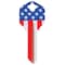 Hillman HILLMAN Wackey Stars & Stripes House/Office Universal Key Blank KW1 Single, PK6 89056 - alternate 1